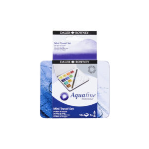 Daler-Rowney Aquafine Watercolour 10 Half Pan Travel Tin Set