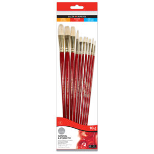 Daler-Rowney Simply Oil Brush Set Natural White Bristle 10x F 216940110