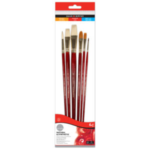 Daler-Rowney Simply Brush Set Natural & Synthetic 6x D