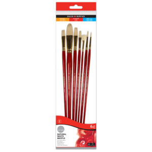 Daler-Rowney Simply Oil Natural White Bristle Brush Set 7x E 216940700